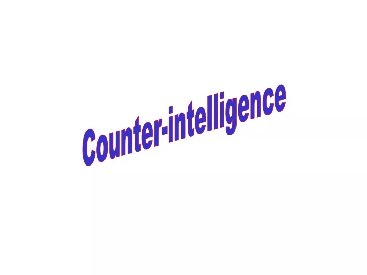 counter intelligence