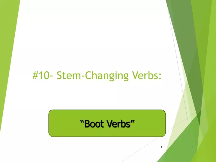 10 stem changing verbs