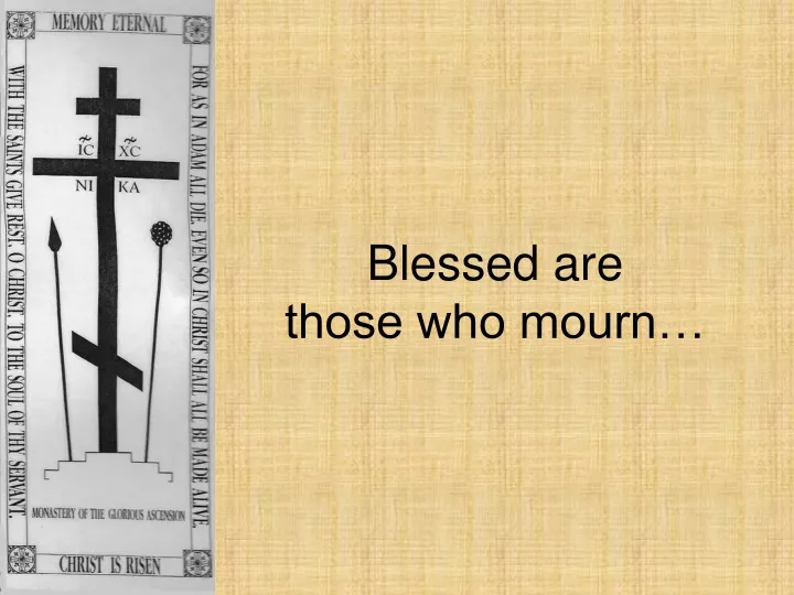blessed are those who mourn