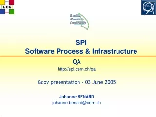 SPI  Software Process &amp; Infrastructure