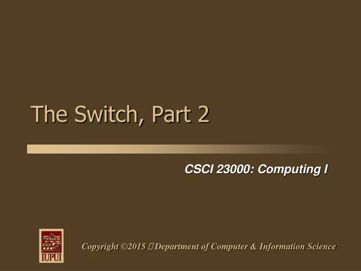 the switch part 2