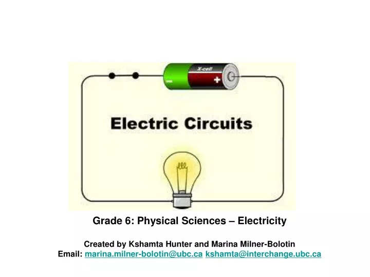 grade 6 physical sciences electricity created