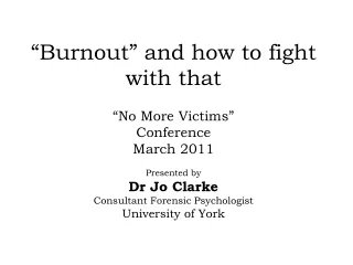 “Burnout” and how to fight with that
