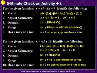 5-Minute Check on Activity  4-3