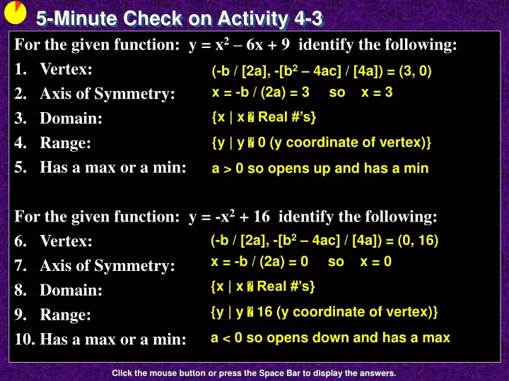 5 minute check on activity 4 3