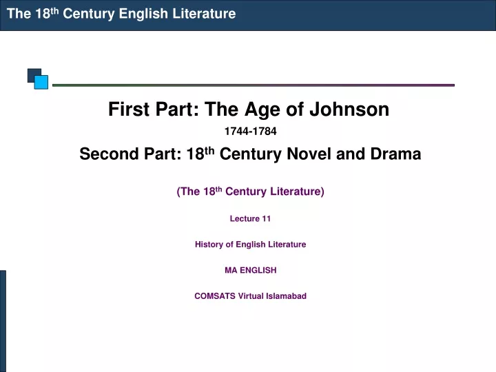 the 18 th century english literature