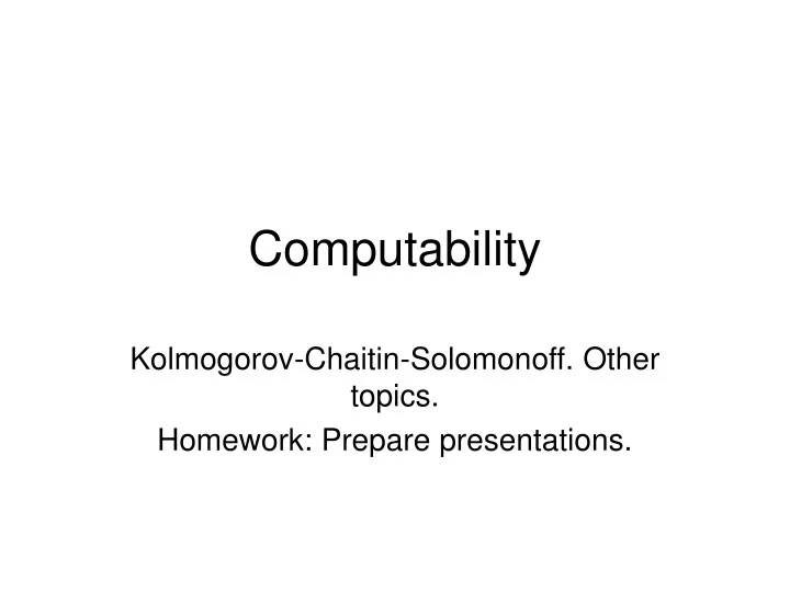 computability
