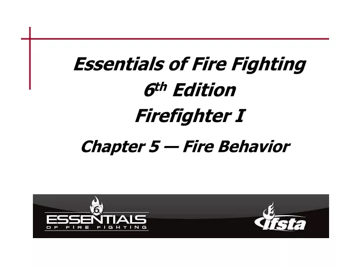 essentials of fire fighting 6 th edition