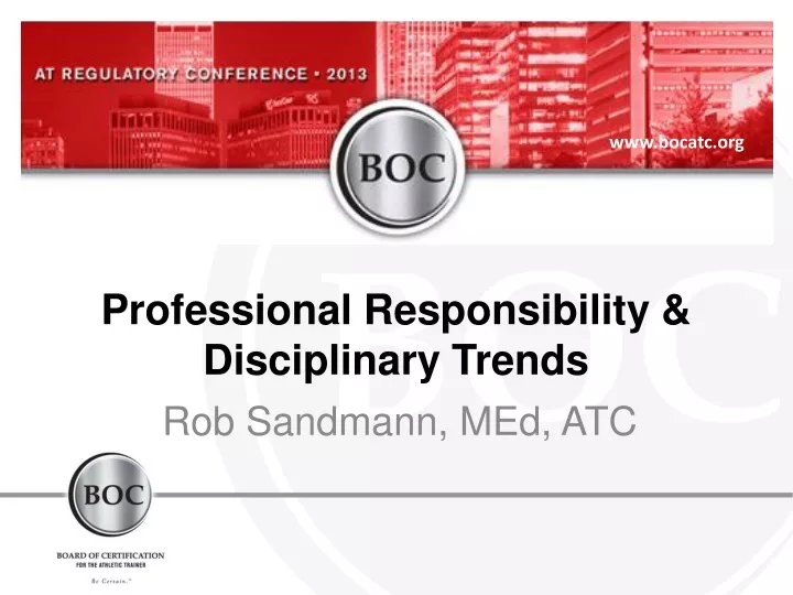 professional responsibility disciplinary trends