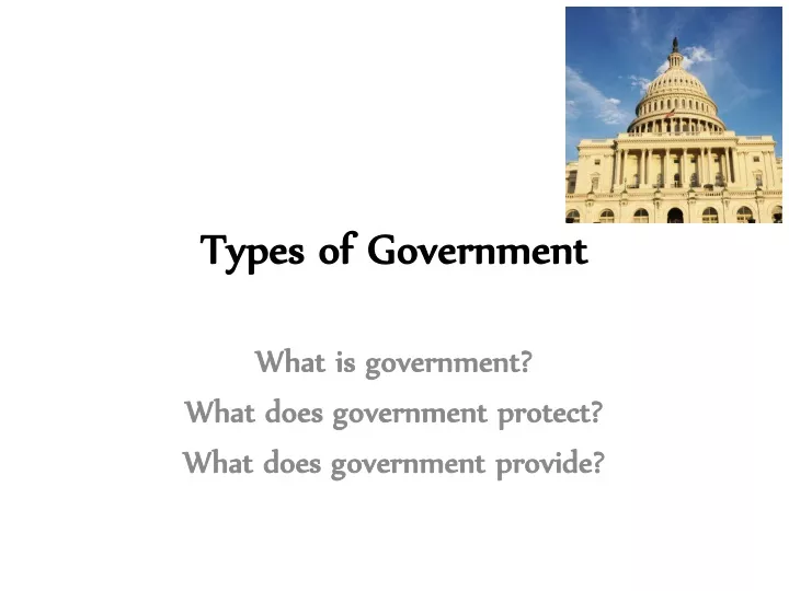 types of government