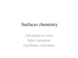 Surfaces chemistry