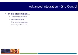 Advanced Integration - Grid Control