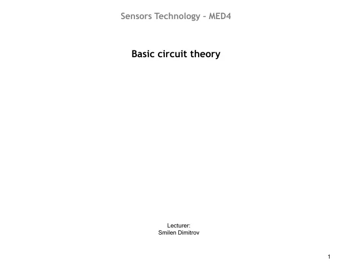 basic circuit theory