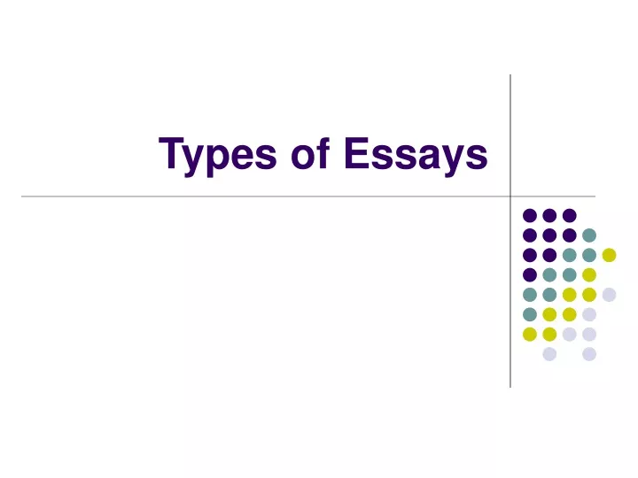 types of essays