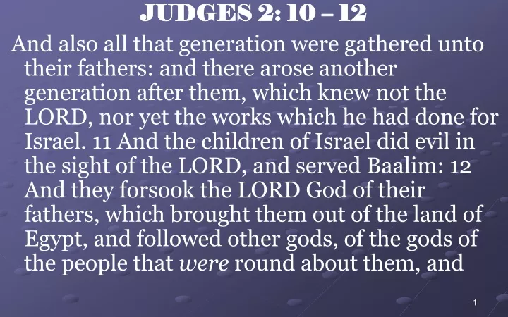 judges 2 10 12 and also all that generation were