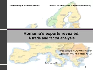 Romania’s exports revealed. A trade and factor analysis