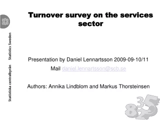 Turnover survey on the services sector