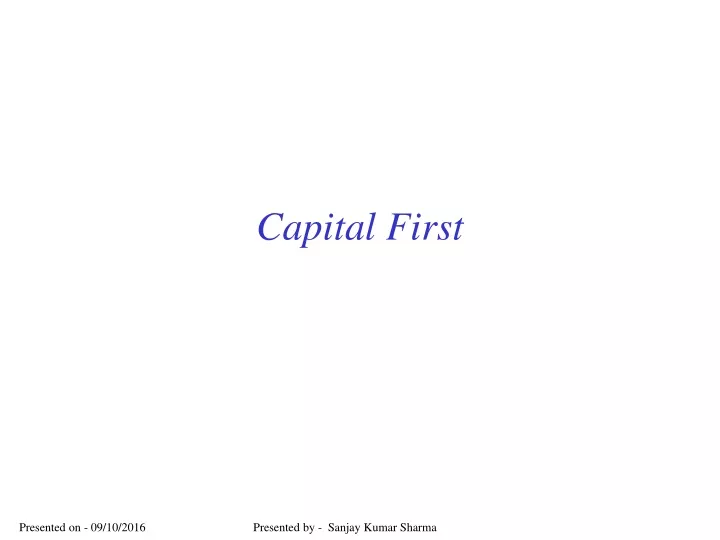 capital first