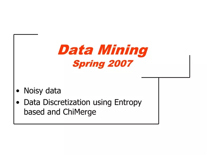 data mining spring 2007