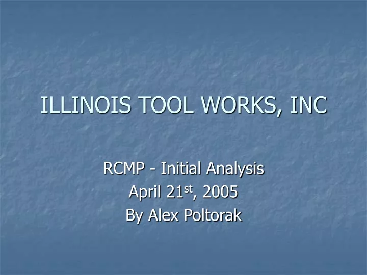 illinois tool works inc