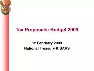 Tax Proposals: Budget 2009