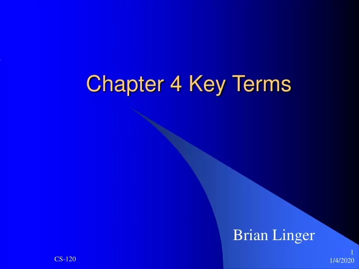 chapter 4 key terms