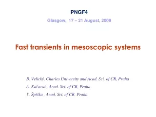 Fast transients in mesoscopic systems Molecular Bridge in Transient Regime