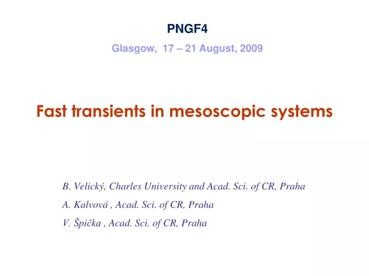 fast transients in mesoscopic systems molecular bridge in transient regime