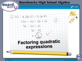 Factoring quadratic expressions