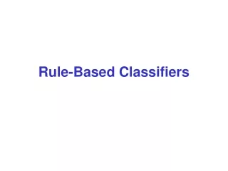 Rule-Based Classifiers