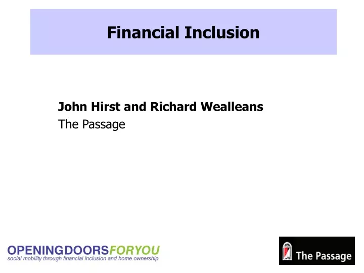 financial inclusion
