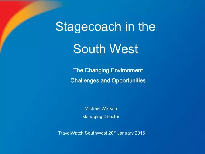 stagecoach in the south west