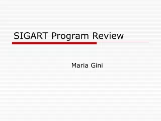 SIGART Program Review