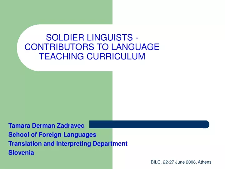 soldier linguists contributors to language teaching curriculum