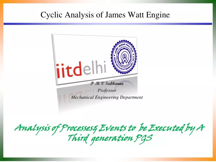 cyclic analysis of james watt engine