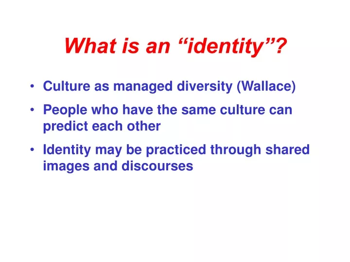 what is an identity