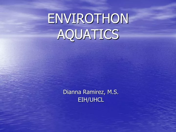 envirothon aquatics