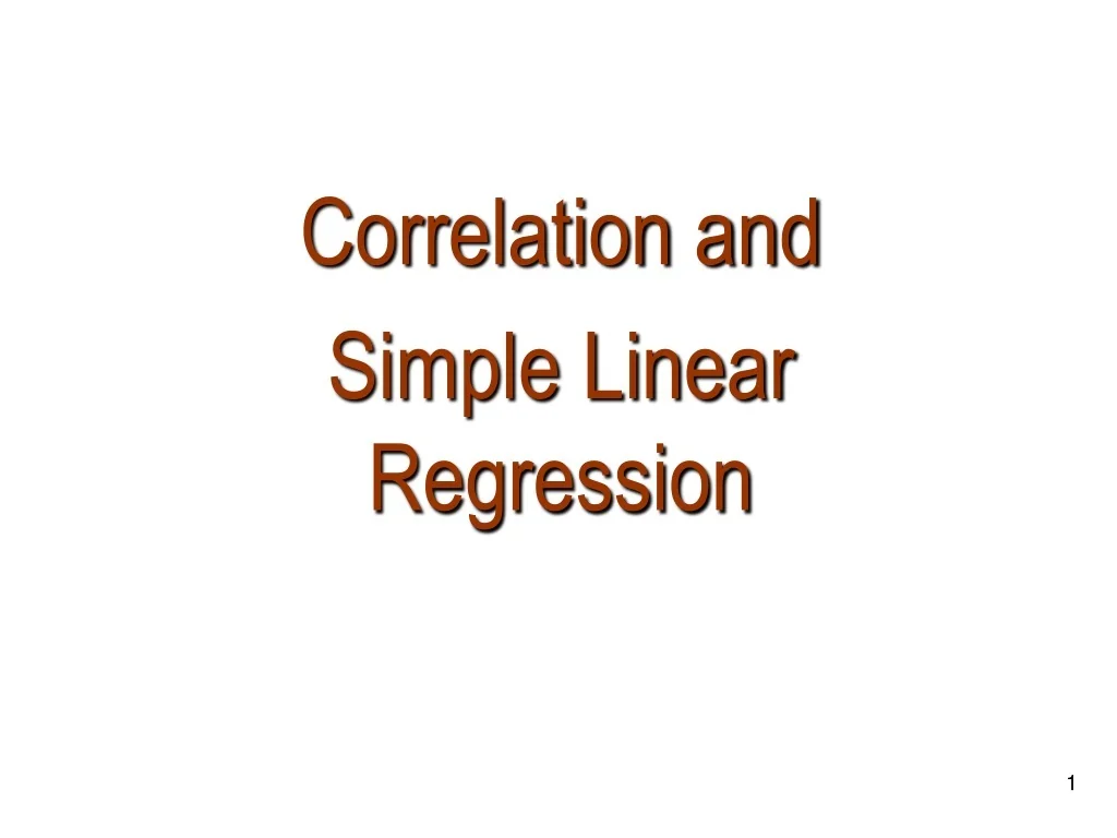 PPT - Correlation and Simple Linear Regression PowerPoint Presentation ...