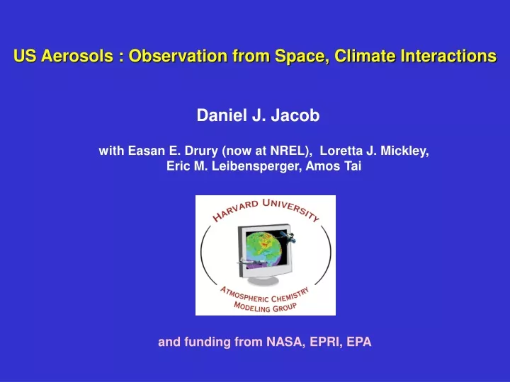 us aerosols observation from space climate interactions