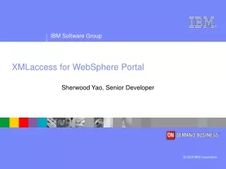 XMLaccess for WebSphere Portal