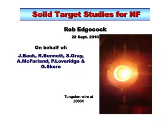 Solid Target Studies for NF