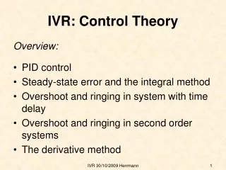 IVR: Control Theory