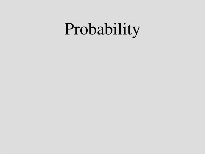 probability