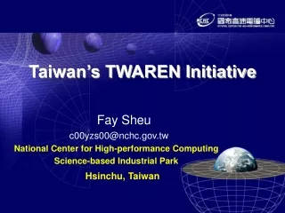 Taiwan’s TWAREN Initiative