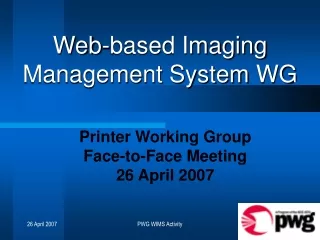Web-based Imaging Management System WG