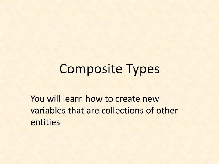composite types