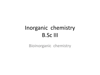 Inorganic  chemistry B.Sc III
