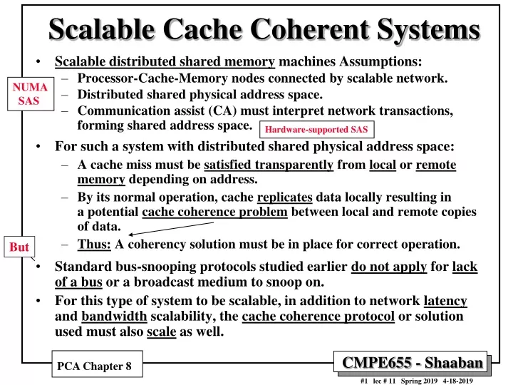 scalable cache coherent systems