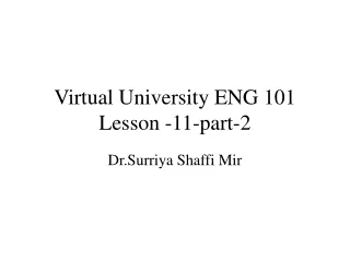 Virtual University ENG 101 Lesson -11-part-2