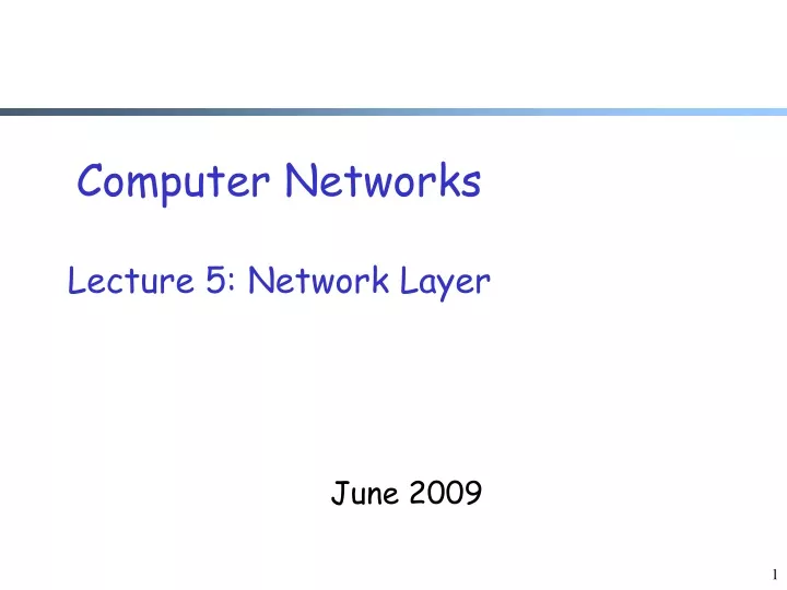 computer networks lecture 5 network layer